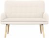 vidaXL 2-Sitzer Sofa Creme 115 x 61 x 87 cm Bouclé 42028924 Bild 4