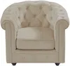 Vente-unique - CHESTERFIELD Sofa and armchair set SamtStoff Beige - B 78 cm88 cm x H 72 cm x L 82 cm205 cm Bild 2