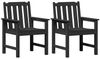 vidaXL Garten-Esszimmerstuhl 2 pcs Schwarz 65,5 x 59 x 88 cm HDPE 42006605 Bild 2