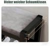 BlingBin Schuhbank mit Sitzfläche und Stauraum, Schuhschrank aus Edelstahl (1er Set, 1-St, 40 x 25 x 43 cm), Schuhwechselhocker mit Kissen für Flur, Eingangsbereich & Wohnzimmer Bild 3