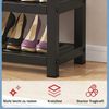 BlingBin Schuhbank mit Sitzfläche und Stauraum, Schuhschrank aus Edelstahl (1er Set, 1-St, 40 x 25 x 43 cm), Schuhwechselhocker mit Kissen für Flur, Eingangsbereich & Wohnzimmer Bild 2