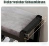 BlingBin Schuhbank mit Sitzfläche und Stauraum, Schuhschrank aus Edelstahl (1er Set, 1-St, 40 x 25 x 43 cm), Schuhwechselhocker mit Kissen für Flur, Eingangsbereich & Wohnzimmer Bild 4