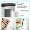 50L Küche Mülleimer mit Sanft Schließendem Deckel & Desodorierungsfach Abfalleimer Silber Bild 4