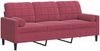 vidaXL 3-Sitzer-Sofa mit Zierkissen Weinrot 180 cm Samt 3278233 Bild 2