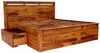Bett mit Stauraum Tina 180x200 aus Sheesham-Massivholz Bild 4