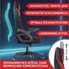 Onbest Gaming-Stuhl ergonomisch mit Lordosenkissen bis 150kg, 360°, verstellbare Armlehnen Kopfstütze Rückenlehne Bild 4
