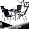 tectake Essgruppe Sitzgruppe, (Set, 5-tlg), mit Aluminiumgestell, für 4 Personen Bild 5