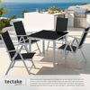 tectake Essgruppe Sitzgruppe, (Set, 5-tlg), mit Aluminiumgestell, für 4 Personen Bild 3