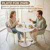 HOMCOM Esstisch 60x60 cm Rund für 2 Personen (Esszimertisch, 1-St, Küchentisch), für Küche, Esszimmer Wohnzimmer Beige Bild 4