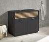 Badezimmer-Set >Liguria< (4-tlg.) in Anthrazit / Evoke Eiche Dekor - 220x191x40cm (BxHxT) Bild 3