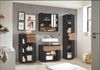 Badezimmer-Set >Liguria< (4-tlg.) in Anthrazit / Evoke Eiche Dekor - 220x191x40cm (BxHxT) Bild 2