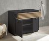 Badezimmer-Set >Liguria< (4-tlg.) in Anthrazit / Evoke Eiche Dekor - 220x191x40cm (BxHxT) Bild 4