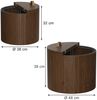 Couchtisch-Set Tavilo Nussbaum 48 x 48 cm 2 Teile Vicco Bild 2