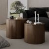 Couchtisch-Set Tavilo Nussbaum 48 x 48 cm 2 Teile Vicco Bild 3