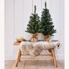 Künstlicher Weihnachtsbaum im Jutesack 60cm Tannenbaum Christbaum Dekobaum grün Bild 2
