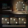 EMKE Runder Schminkspiegel Hollywood Spiegel mit Beleuchtung LED Tischspiegel, mit Touch, 3 Lichtfarben,11 Dimmbaren LED-Leuchtmitteln,7 x Vergrößerungsspiegel,Memory-Funktion, 360° Drehbar,Schwarz,50 cm Bild 2