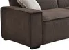 Vente-unique - SEKOTA Sofa SamtStoff Braun - B 94 cm x H 87 cm x L 230 cm Bild 5