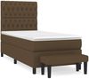 vidaXL Boxspringbett mit Matratze Dunkelbraun 90x190 cm Stoff 3136800 Bild 2