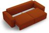 Micadoni Schlafsofa Jodie 3-Sitzer Strukturierter Stoff Terrakotta Bild 4