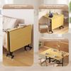 BBWL Klapptisch ausziehbar & faltbar,120x80 cm, Tragkraft 60 kg (Stabiles MDF-Tischblatt & Metallgestell, Inkl. feste Füße & Rollen), Ideal für kleine Wohnungen Bild 2