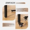 BBWL Klapptisch ausziehbar & faltbar,120x80 cm, Tragkraft 60 kg (Stabiles MDF-Tischblatt & Metallgestell, Inkl. feste Füße & Rollen), Ideal für kleine Wohnungen Bild 3