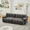 2-Sitzer Sofa B 224 x T 104 x H 66 cm aus Chenille in Grau Bild 2