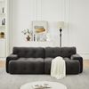 2-Sitzer Sofa B 224 x T 104 x H 66 cm aus Chenille in Grau Bild 4