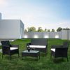 Polyrattan Gartenmöbel Set 7-teilig inkl. Sitzpolster Tisch Braun Bild 5