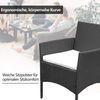 Polyrattan Gartenmöbel Set 7-teilig inkl. Sitzpolster Tisch Braun Bild 4