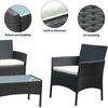 Polyrattan Gartenmöbel Set 7-teilig inkl. Sitzpolster Tisch Braun Bild 3