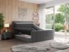 Boxspringbett KING DOREN, mit zwei Bettkästen und einer Multipocket-Matratze - 200x200 - Dunkelgrau Kunstleder - H4 Bild 2