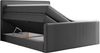 Boxspringbett KING DOREN, mit zwei Bettkästen und einer Multipocket-Matratze - 200x200 - Dunkelgrau Kunstleder - H4 Bild 5