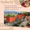Blumenkasten Balkon Balkonkasten mit Halterung Pflanzkasten Balkonkasten mit Wasserspeicher Blumenkasten Balkongeländer Geländerkasten ohne Bohren Terracotta 80 cm Bild 3