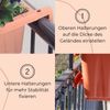 Blumenkasten Balkon Balkonkasten mit Halterung Pflanzkasten Balkonkasten mit Wasserspeicher Blumenkasten Balkongeländer Geländerkasten ohne Bohren Terracotta 80 cm Bild 5