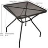 Garnitur CLASSIC 4-teilig, Streckmetall anthrazit (Tisch 70x70 cm) Bild 5