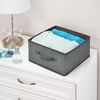 Aufbewahrungsbox Stoffbox Organizer 2er Set mDesign Griff Kunstfaser Dunkelgrau Bild 4