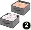 Aufbewahrungsbox Stoffbox Organizer 2er Set mDesign Griff Kunstfaser Dunkelgrau Bild 2
