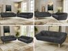Wohnzimmerset Möbelset PIRS 3-3, Armlehnen, Wellenfederung, weiße Füße, Dreisitzer Sofa, Polstermöbel Set - Hellgrau Velvet Bild 2