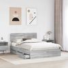 vidaXL Bettrahmen Graues Sonoma 140 x 200 cm Holzwerkstoff 3412183 Bild 3