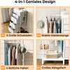 Patbrela Garderobenständer Garderobe mit 5 Stoff Schubladen, Kommodeschrank mit Kleiderstange, Stoffkommode für Schlafzimmer Wohnzimmer Flur Kinderzimmer Bild 3