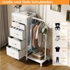 Patbrela Garderobenständer Garderobe mit 5 Stoff Schubladen, Kommodeschrank mit Kleiderstange, Stoffkommode für Schlafzimmer Wohnzimmer Flur Kinderzimmer Bild 2