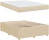 vidaXL Bettrahmen mit Matratze Creme 160 x 200 cm Stoff 3398410 Bild 2