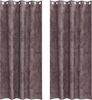 vidaXL Samtvorhänge mit Vorhängen 2 pcs Braun 260 x 140 cm Samt 4107662 Bild 2