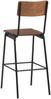 vidaXL Barhocker 2 Stk. Braun Massives Sperrholz Stahl 280079 Bild 5
