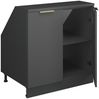 Dachschrägenschrank Rion Anthrazit-Gold 80 x 81.6 cm mit 2 Türen, Schrankkorpus 60 cm Tiefe Vicco Bild 4