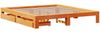 vidaXL Massivholzbett ohne Matratze Wachsbraun 200x200 Kiefernholz 3308989 Bild 3