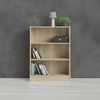 Dmora Bücherregal Aski, Büroregal, Mobiler Buchhalter, Bücherbrett, 79x27 h107 cm, Eiche Bild 2
