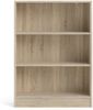 Dmora Bücherregal Aski, Büroregal, Mobiler Buchhalter, Bücherbrett, 79x27 h107 cm, Eiche Bild 4