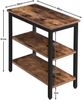 HOOBRO Beistelltisch Nachttisch 3 Ablage Industriestil Metallrahmen Vintage Bild 3