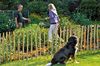 Staketenzaun 0,6x10 m Gartenzaun Holzzaun Gartenteichzaun Rollzaun Haselnuss Zaun Bild 2